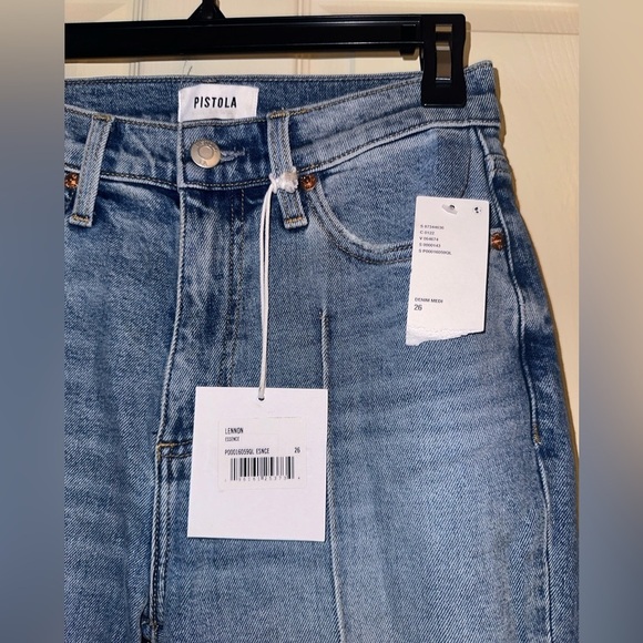 Pistola Lennon high rise crop boot Blue Straight Leg Women's Jeans 26 NWT - Picture 2 of 10